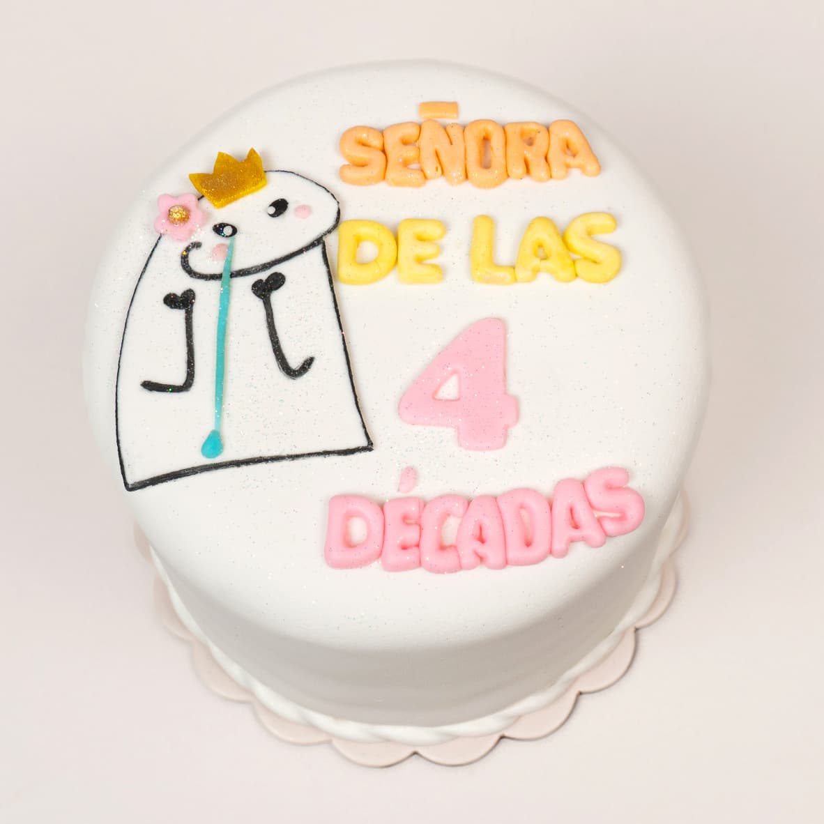 Torta temática flork o torta bento de cumpleaños señora de las 4 décadas