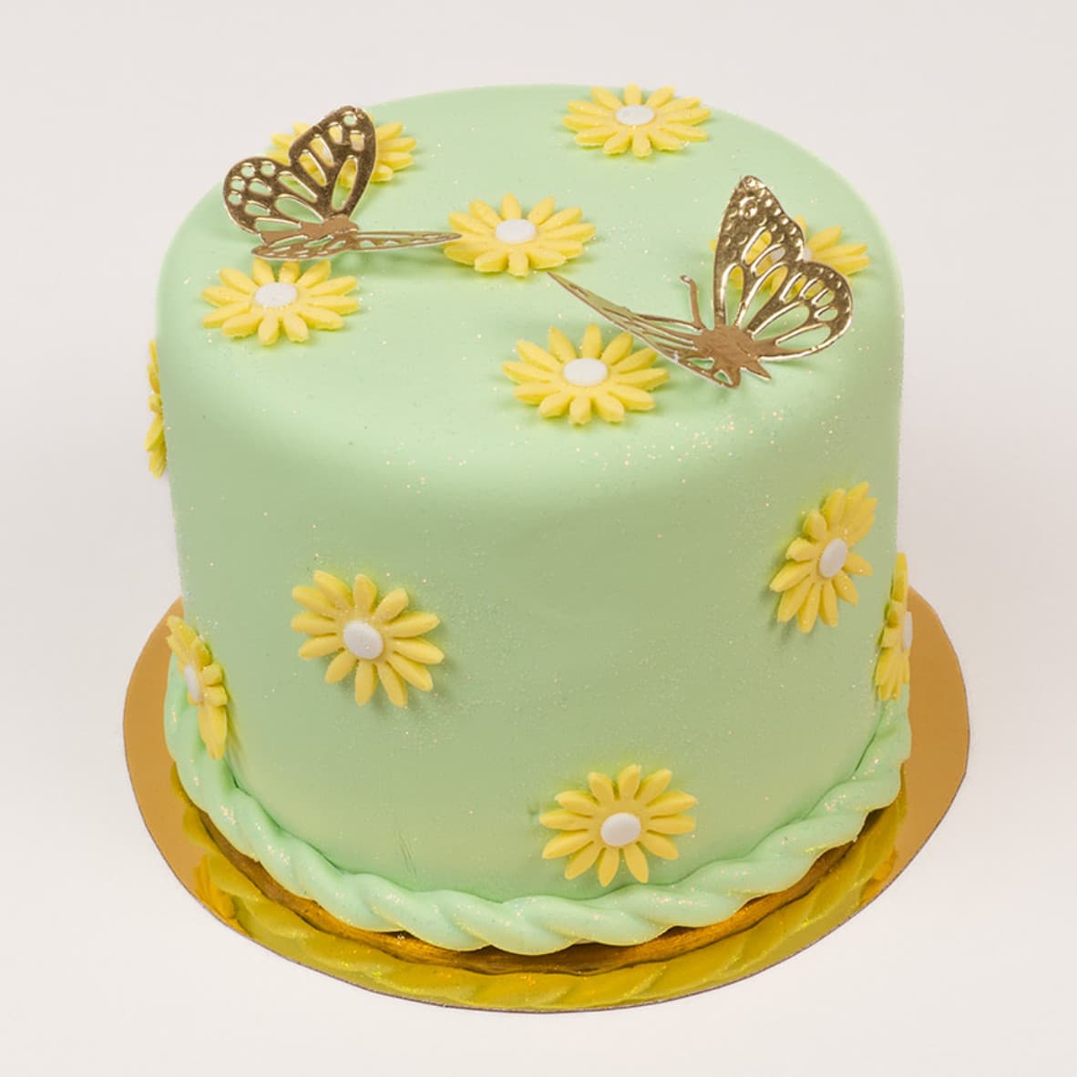 Torta flores amarillas