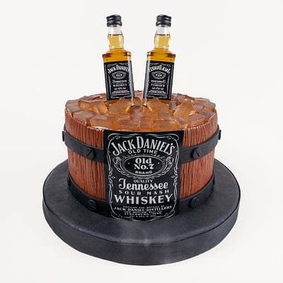 Torta barril whiskero con Jack Daniels